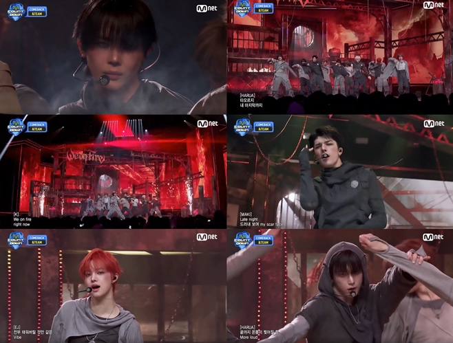 앤팀, 'We on Fire'로 화려한 컴백… 완벽한 불꽃 퍼포먼스