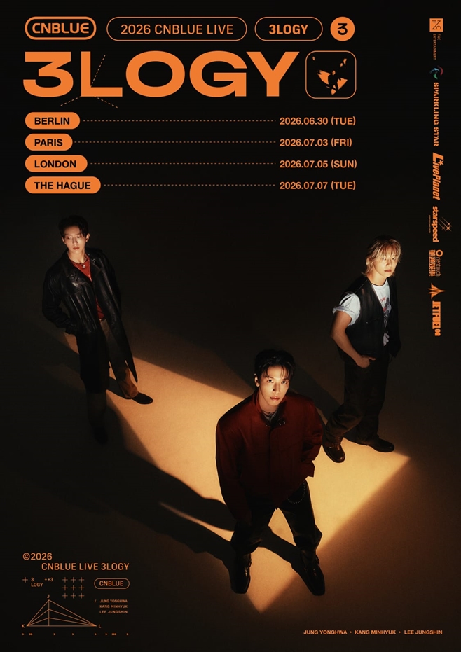 CNBLUE Expands '3LOGY' World Tour to Europe, Meeting Fans in 18 Locations